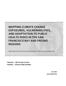 mapping climate change exposures, vulnerabilities, and adaptation to