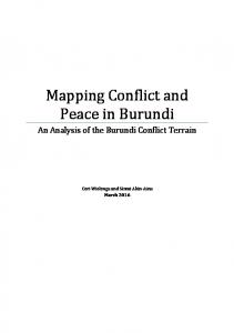 Mapping Conflict and Peace in Burundi