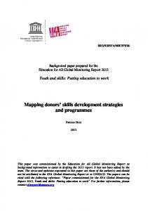 Mapping donors' skills development strategies and ...