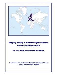 Mapping mobility in European higher education