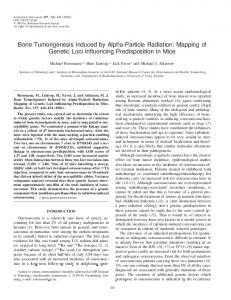 Mapping of Genetic Loci Influencing Predisposition in Mice