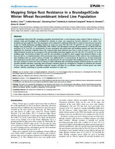 Mapping Stripe Rust Resistance in a BrundageXCoda ... - CiteSeerX