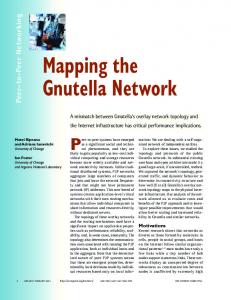 Mapping the Gnutella Network - Semantic Scholar