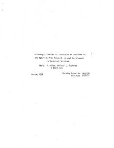 March, 1978 Working Paper No. 1005-78 replaces ... - Semantic Scholar