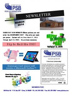 March 2014 newsletter