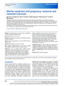 Marfan syndrome and pregnancy: maternal and ... - BioMedSearch