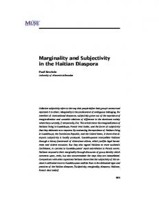 Marginality and Subjectivity in the Haitian Diaspora