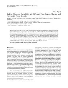 Marine and Terrestrial Proxy Records