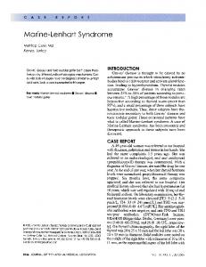 Marine-Lenhart Syndrome - NCBI