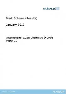 Mark Scheme (Results) January 2012 - Edexcel IGCSE from 2009
