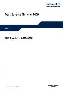 Mark Scheme Summer 2009