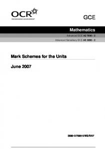 Mark scheme