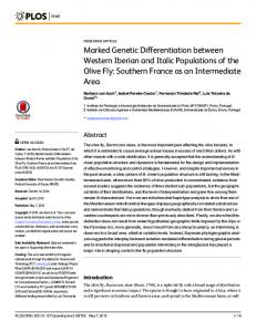 Marked Genetic Differentiation between Western ... - Semantic Scholar