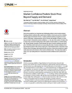 Market Confidence Predicts Stock Price: Beyond Supply and Demand