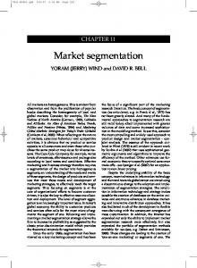 Market segmentation - CiteSeerX - Penn State