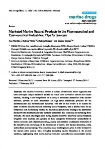 Marketed Marine Natural Products in the