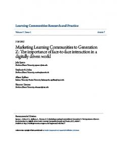 Marketing Learning Communities to Generation Z: The ... - Eric