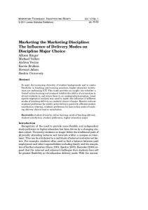 Marketing the Marketing Discipline: The Influence of ...