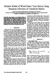 Markov Model of Wind Power Time Series Using ... - IEEE Xplore