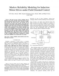 Markov Reliability Modeling for Induction Motor Drives