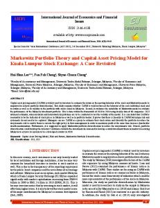 Markowitz Portfolio Theory and Capital Asset Pricing ... - DergiPark