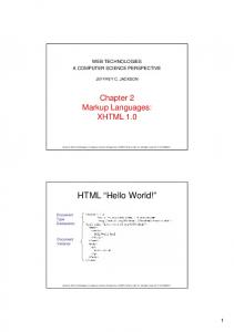 markup language(s)