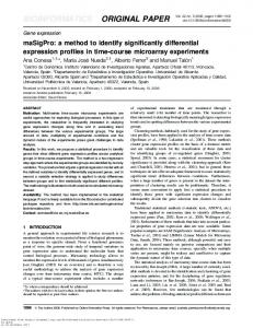 maSigPro: a method to identify significantly differential expression ...