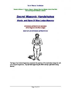 Masonic Handshakes [pdf]. - Pictou Masons