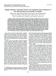 Maspin Mediates Increased Tumor Cell Apoptosis upon Induction of ...