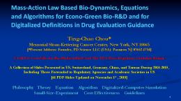 Mass-Action Law Based Bio-Dynamics, Equations