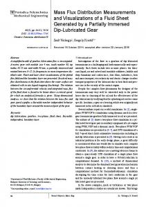 Mass Flux Distribution Measurements and ... - Periodica Polytechnica