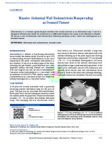 Massive Abdominal Wall Endometriosis