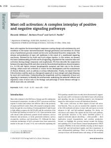 Mast cell activation