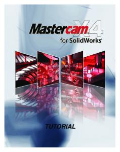 Mastercam X4 for SolidWorks Tutorial