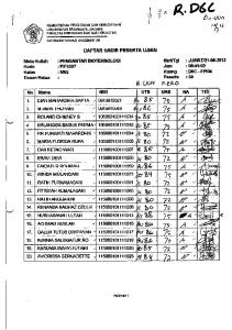 Mata Kuliah - FPIK UB - Universitas Brawijaya