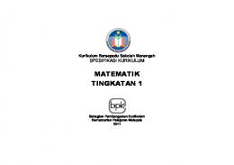 MATEMATIK TINGKATAN 1