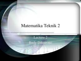 Matematika Teknik 2