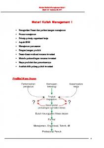 Materi Kuliah Management I (sesion 3-4)