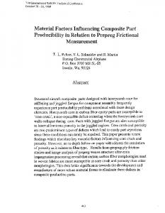 Material Factors Influencing Composite Part ...