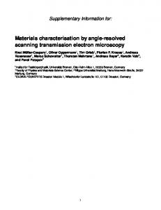 Materials characterisation by angle-resolved scanning ... - Nature