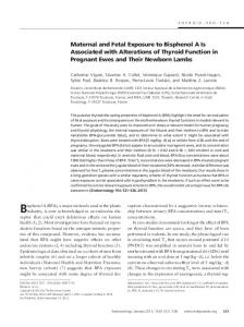 Maternal and Fetal Exposure to Bisphenol A Is Associated with ...