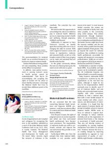 Maternal death reviews - The Lancet