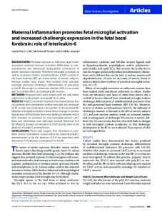 Maternal inflammation promotes fetal microglial activation ... - Nature