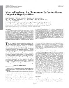 Maternal Isodisomy for Chromosome 2p Causing Severe Congenital ...