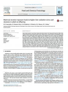 Maternal nicotine exposure leads to higher liver