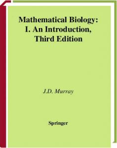 Mathematical Biology: I. An Introduction, Third Edition