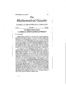 Mathematical Gazette - Wpi - Worcester Polytechnic Institute