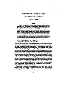 Mathematical Theory of Flight