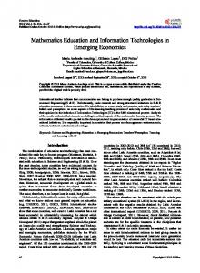 Mathematics Education and Information Technologies in Emerging ...