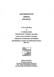 mathematics meets finance